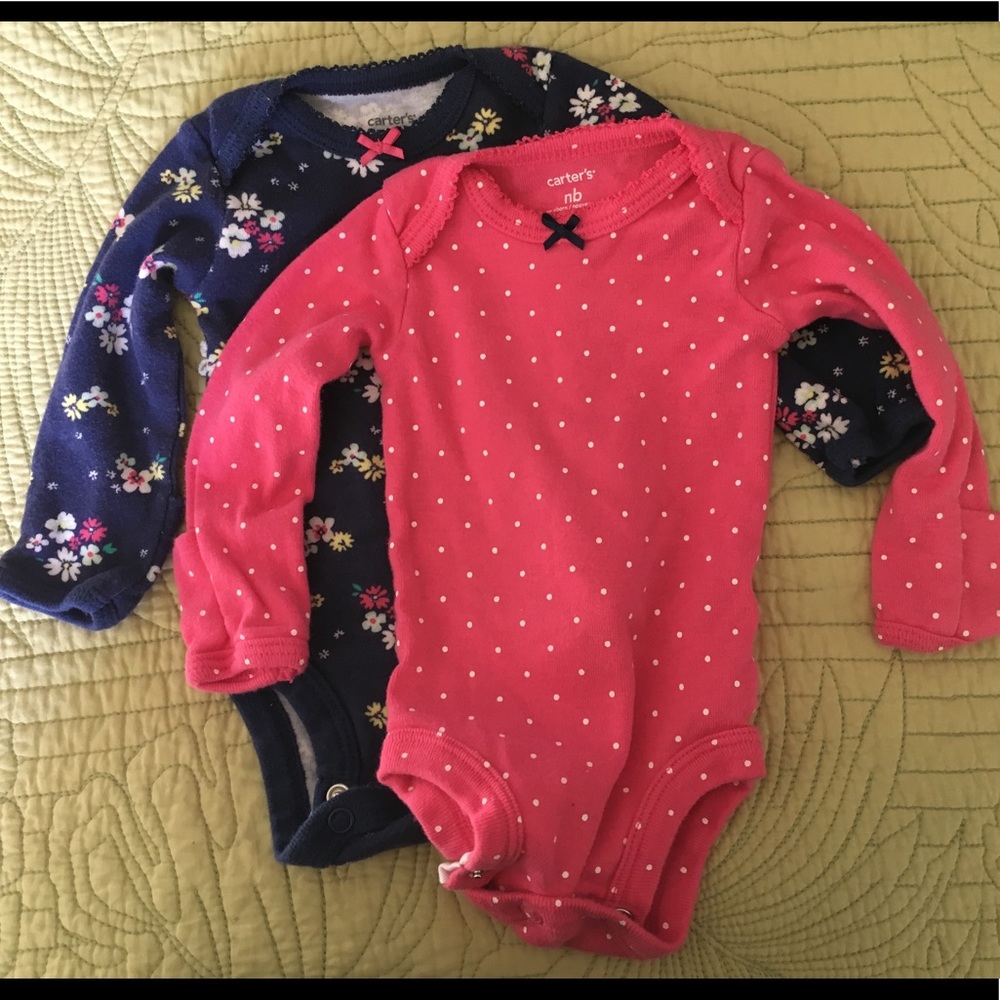 Carters newborn long sleeve onesies